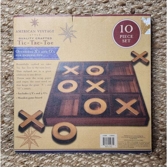 American Vintage Style Heavy Duty Tic-Tac-Toe Gift New! - Picture 2 of 3